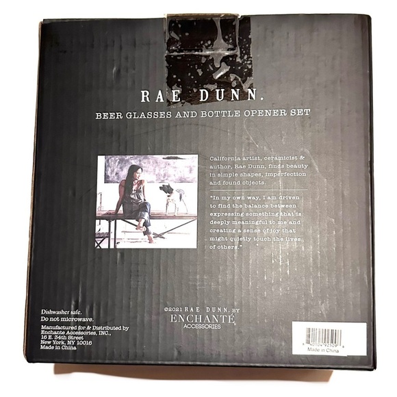 NIB Rae Dunn His and Hers Beer Glass Opener Gift Set - Picture 3 of 3